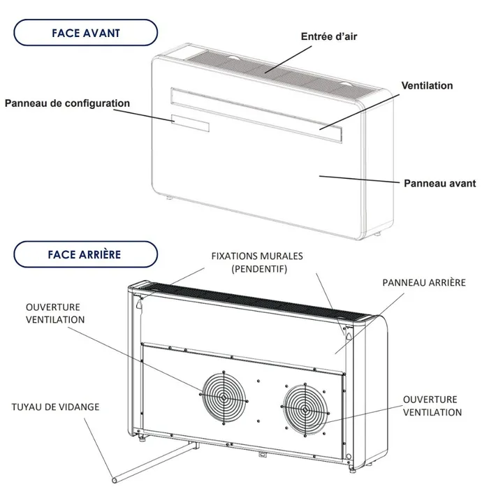 VOLTMAN Climatiseur Connecté Monobloc 10000 Btu - 2,93kw - 36 M² - Inverter Réversible Blanc - Classe A – Image 5