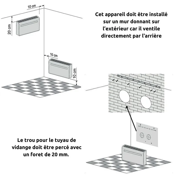 VOLTMAN Climatiseur Connecté Monobloc 10000 Btu - 2,93kw - 36 M² - Inverter Réversible Blanc - Classe A – Image 3