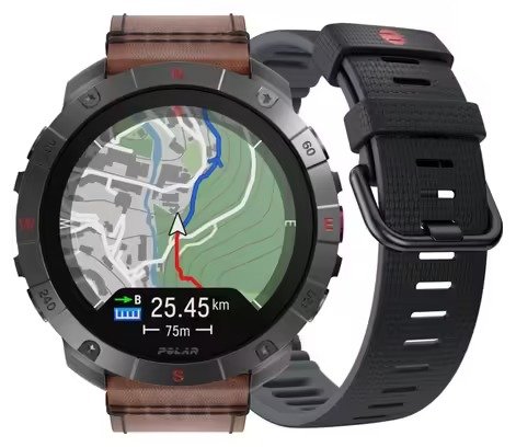 Montre GPS Polar Grit X2 Pro Titane Gris Titan Marron