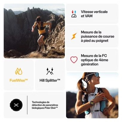 Montre GPS Polar Grit X2 Pro Titane Gris Titan Marron – Image 6