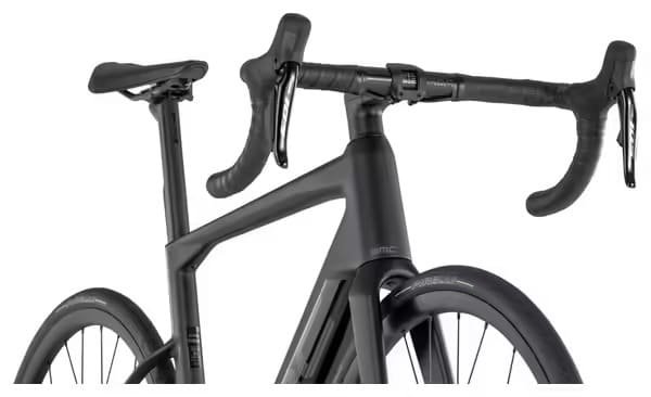 Vélo de Route Électrique BMC Roadmachine 01 AMP Three Shimano 105 Di2 12V 360 Wh 700 mm Gris Carbon Noir 2024 – Image 8