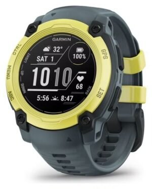 Montre GPS Garmin Instinct E - 40 mm Vert Electric Lime avec Bracelet en Silicone Bleu Twilight