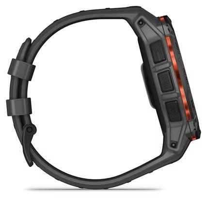 Montre GPS Garmin Instinct 3 Solar - 50 mm Noir avec Bracelet en Silicone Gris Charcoal – Image 4