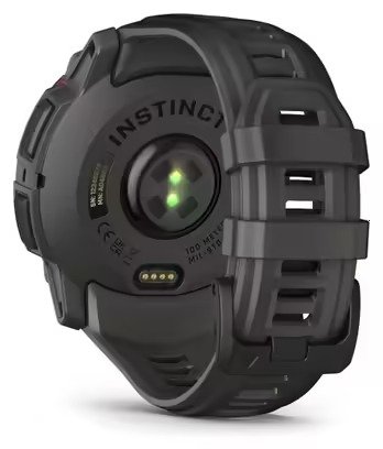Montre GPS Garmin Instinct 3 Solar - 50 mm Noir avec Bracelet en Silicone Gris Charcoal – Image 5