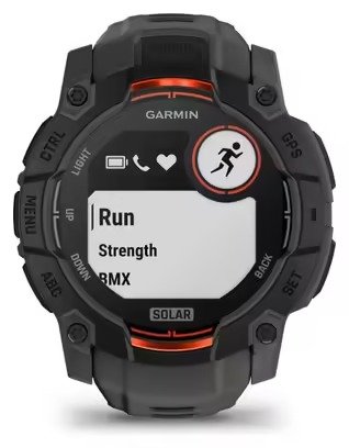 Montre GPS Garmin Instinct 3 Solar - 50 mm Noir avec Bracelet en Silicone Gris Charcoal – Image 7