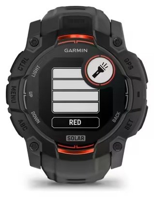 Montre GPS Garmin Instinct 3 Solar - 50 mm Noir avec Bracelet en Silicone Gris Charcoal – Image 8
