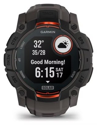 Montre GPS Garmin Instinct 3 Solar - 50 mm Noir avec Bracelet en Silicone Gris Charcoal – Image 9
