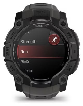 Montre GPS Garmin Instinct 3 AMOLED - 50 mm Noir avec Bracelet en Silicone Gris Charcoal – Image 2