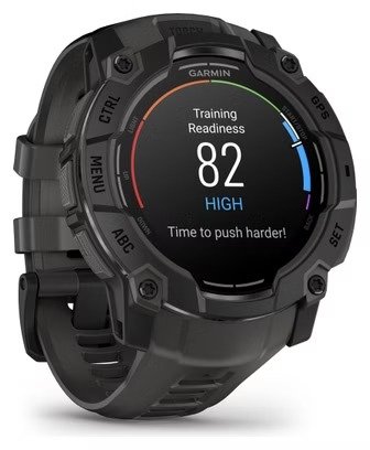 Montre GPS Garmin Instinct 3 AMOLED - 50 mm Noir avec Bracelet en Silicone Gris Charcoal – Image 3