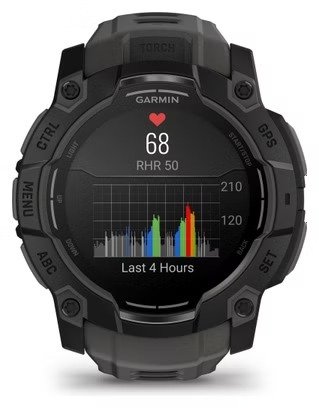Montre GPS Garmin Instinct 3 AMOLED - 50 mm Noir avec Bracelet en Silicone Gris Charcoal – Image 9