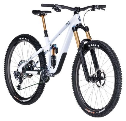 VTT Tout-Suspendu Cube Stereo One77 C:68X SLT 29 Sram X01 Eagle AXS 12V 29'' Blanc Flash – Image 2