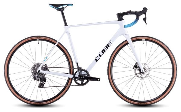 Vélo de Cyclocross Cube Cross Race C:62 Race Sram Rival XPLR eTap AXS 12V 700 mm Blanc Polar 2025