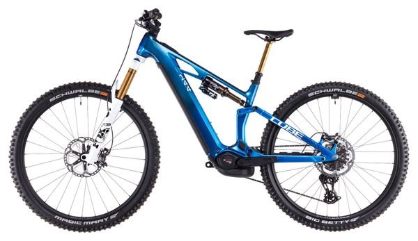 VTT Électrique Tout-Suspendu Cube Stereo Hybrid One44 HPC AT 800 Sram X0 Eagle AXS 12V 800 Wh 29'' Bleu Actionteam 2025 – Image 4