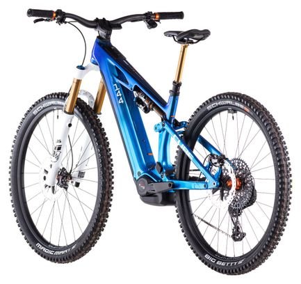 VTT Électrique Tout-Suspendu Cube Stereo Hybrid One44 HPC AT 800 Sram X0 Eagle AXS 12V 800 Wh 29'' Bleu Actionteam 2025 – Image 5