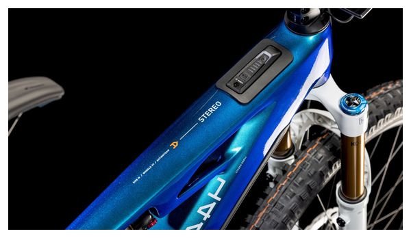 VTT Électrique Tout-Suspendu Cube Stereo Hybrid One44 HPC AT 800 Sram X0 Eagle AXS 12V 800 Wh 29'' Bleu Actionteam 2025 – Image 7