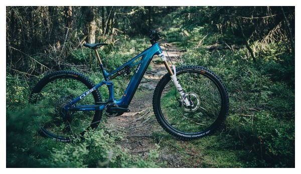 VTT Électrique Tout-Suspendu Cube Stereo Hybrid One44 HPC AT 800 Sram X0 Eagle AXS 12V 800 Wh 29'' Bleu Actionteam 2025 – Image 10