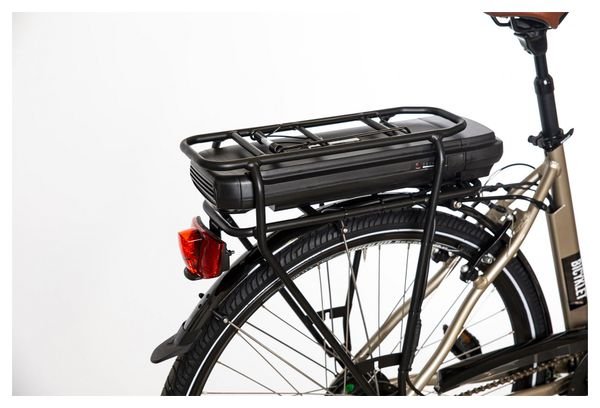 Vélo de Ville Électrique Mixte Bicyklet Claude Shimano Tourney 7V 500 Wh 700 mm Beige Marron – Image 6