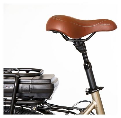 Vélo de Ville Électrique Mixte Bicyklet Claude Shimano Tourney 7V 500 Wh 700 mm Beige Marron – Image 7