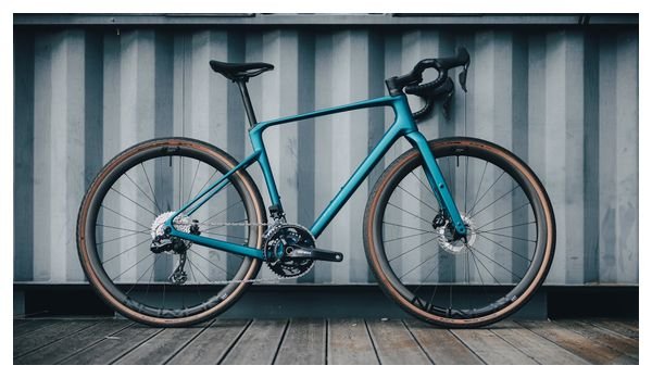 Vélo de Gravel Cube Nuroad C:62 Race Shimano GRX Di2 12V 700 mm Bleu Mineral Teal 2025 – Image 10