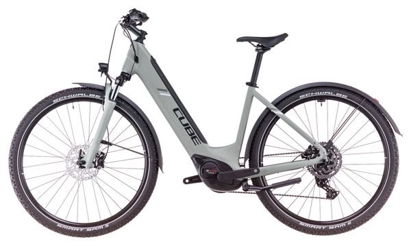 VTC Électrique Cube Nuride Hybrid Performance 625 Allroad Easy Entry Shimano Cues 9V 625 Wh 29'' Gris Vert Swamp 2025 – Image 4