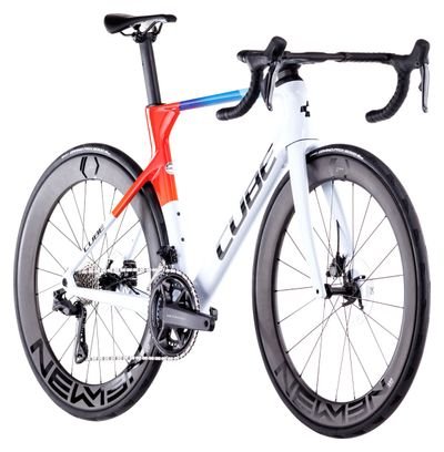 Vélo de Route Cube Litening Aero C:68X Race Shimano Ultegra Di2 12V 700 mm Blanc Bleu Rouge Teamline 2025 – Image 2