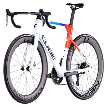 Vélo de Route Cube Litening Aero C:68X Race Shimano Ultegra Di2 12V 700 mm Blanc Bleu Rouge Teamline 2025 – Image 3
