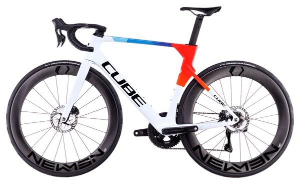 Vélo de Route Cube Litening Aero C:68X Race Shimano Ultegra Di2 12V 700 mm Blanc Bleu Rouge Teamline 2025 – Image 4
