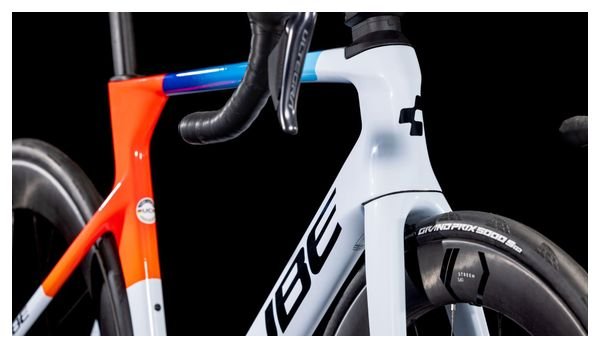 Vélo de Route Cube Litening Aero C:68X Race Shimano Ultegra Di2 12V 700 mm Blanc Bleu Rouge Teamline 2025 – Image 8