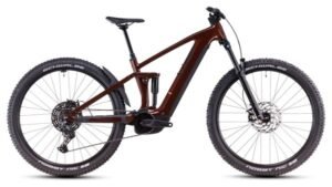 VTT Électrique Tout-Suspendu Cube Stereo Hybrid One44 Pro 800 Shimano Cues 11V 800 Wh 29'' Rouge Orange Bourbon 2025