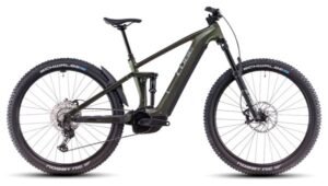 VTT Électrique Tout-Suspendu Cube Stereo Hybrid One44 EXC 800 Shimano Deore XT 12V 800 Wh 29'' Vert Orange Stellar Shiftiris 2025