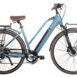 Vélo de Ville Électrique Bicyklet Camille Shimano Acera/Altus 8V 504 Wh 700 mm Bleu