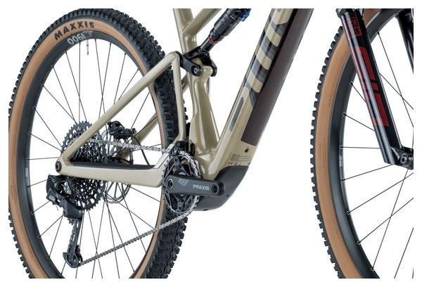 VTT Électrique Tout-Suspendu BMC Fourstroke AMP LT Two Sram GX/NX Eagle 12V 360 Wh 29'' Bordeaux Beige Sand 2024 – Image 3