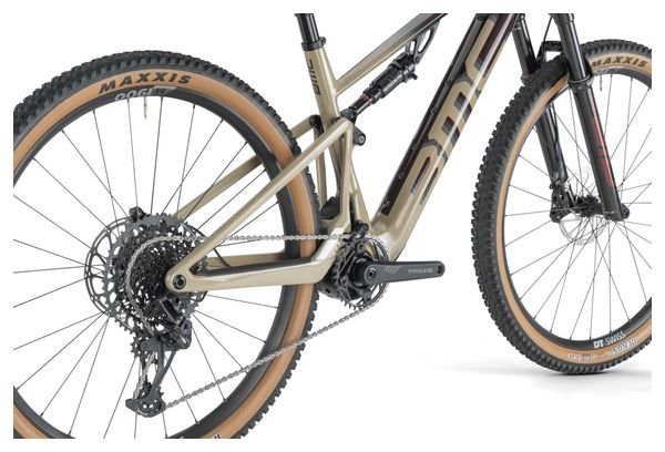 VTT Électrique Tout-Suspendu BMC Fourstroke AMP LT Two Sram GX/NX Eagle 12V 360 Wh 29'' Bordeaux Beige Sand 2024 – Image 4