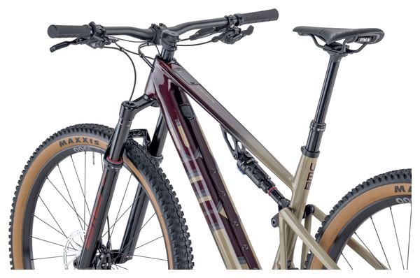 VTT Électrique Tout-Suspendu BMC Fourstroke AMP LT Two Sram GX/NX Eagle 12V 360 Wh 29'' Bordeaux Beige Sand 2024 – Image 7