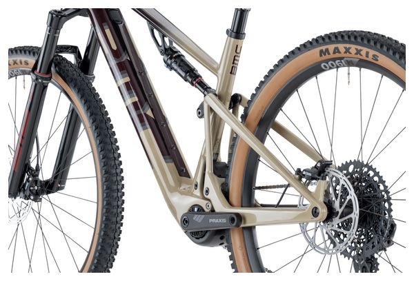 VTT Électrique Tout-Suspendu BMC Fourstroke AMP LT Two Sram GX/NX Eagle 12V 360 Wh 29'' Bordeaux Beige Sand 2024 – Image 8
