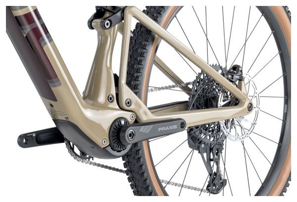 VTT Électrique Tout-Suspendu BMC Fourstroke AMP LT Two Sram GX/NX Eagle 12V 360 Wh 29'' Bordeaux Beige Sand 2024 – Image 9