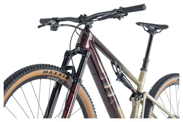 VTT Électrique Tout-Suspendu BMC Fourstroke AMP LT Two Sram GX/NX Eagle 12V 360 Wh 29'' Bordeaux Beige Sand 2024 – Image 10