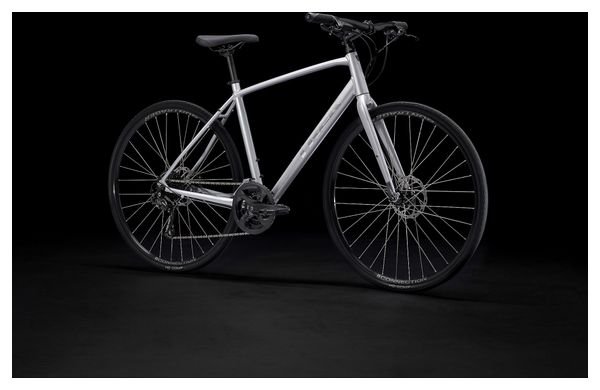 Vélo Fitness Trek FX 2 Disc Shimano Acera/Altus 9V 700 mm Gris Quicksilver – Image 2
