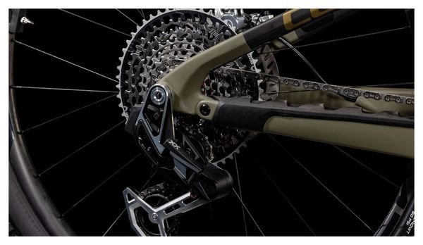 VTT Électrique Tout-Suspendu Cube AMS Hybrid One44 C:68X Super TM 400X Sram XX Eagle AXS 12V 400 Wh 29'' Vert Dusty Olive 2025 – Image 8