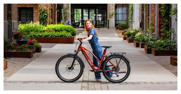 Vélo de Ville Électrique O2 Feel Vern Urban Power 7.1 Mid Shimano Alivio 9V 720 Wh 27.5'' Bronze – Image 2
