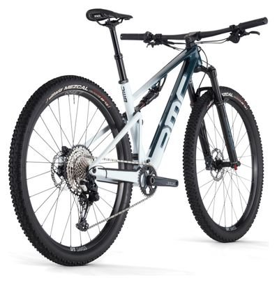 VTT Tout-Suspendu BMC Fourstroke Three Shimano SLX 12V 29'' Bleu Dark Petrol Blanc Sand 2024 – Image 6