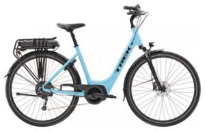 Vélo de Ville Électrique Trek Verve+ 2 Lowstep Bosch 300Wh Shimano Altus 9V Azure