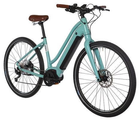 Vélo Fitness Électrique Bicyklet Béatrice Shimano Altus 9V 500 Wh 700 mm Bleu – Image 2