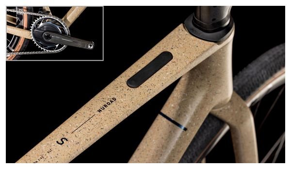 Vélo de Gravel Cube Nuroad C:62 SLT Sram Red XPLR AXS 13V 700 mm Beige Mineral Grit 2025 – Image 7