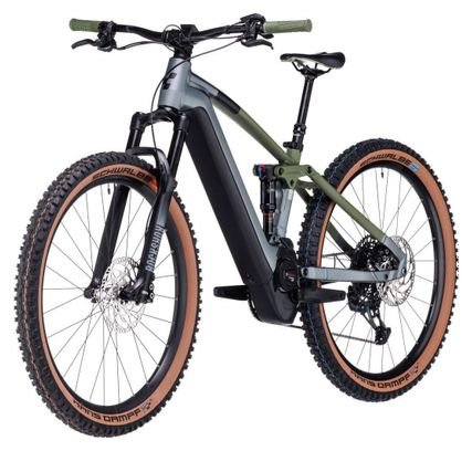 VTT Électrique Tout-Suspendu Cube Stereo Hybrid 120 TM 750 Sram GX Eagle 12V 750 Wh 29'' Gris Flash Vert Olive – Image 3