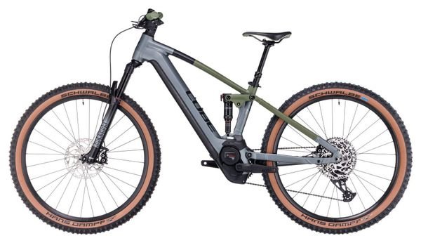 VTT Électrique Tout-Suspendu Cube Stereo Hybrid 120 TM 750 Sram GX Eagle 12V 750 Wh 29'' Gris Flash Vert Olive – Image 4