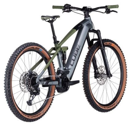 VTT Électrique Tout-Suspendu Cube Stereo Hybrid 120 TM 750 Sram GX Eagle 12V 750 Wh 29'' Gris Flash Vert Olive – Image 6