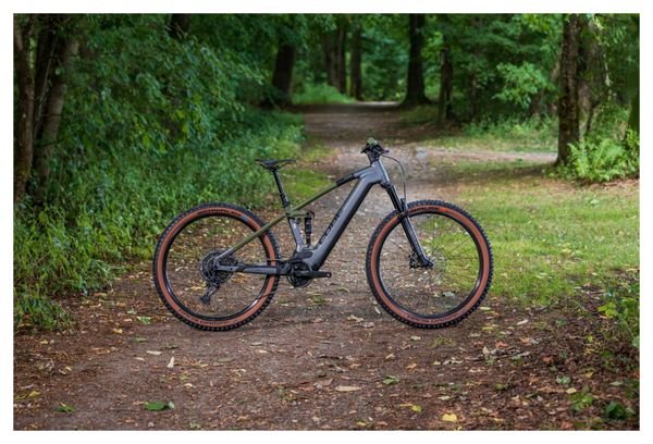 VTT Électrique Tout-Suspendu Cube Stereo Hybrid 120 TM 750 Sram GX Eagle 12V 750 Wh 29'' Gris Flash Vert Olive – Image 10