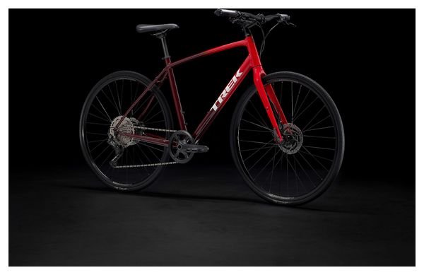 Vélo Fitness Trek FX 3 Disc Shimano Deore 10V 700 mm Rouge Viper – Image 2