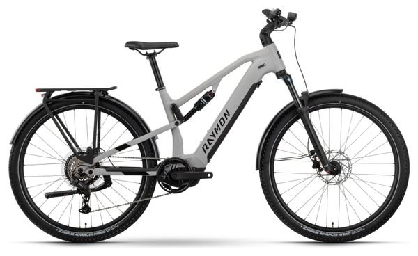 VTC Electrique Tout-suspendu Raymon CrossRay Shimano Essa 8V 720Wh 29'' Gris